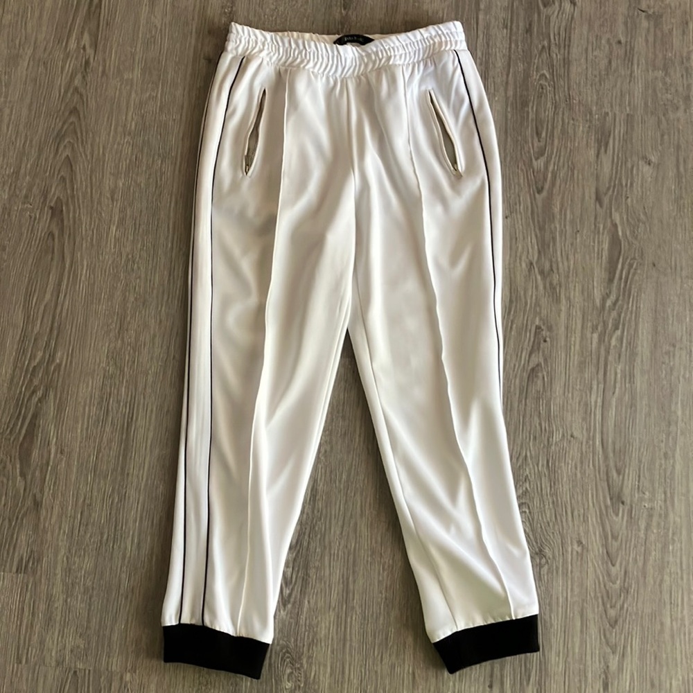 Zara Basic White Joggers Size Medium - image 1